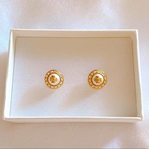 Tory Burch Natalie gold stud earrings